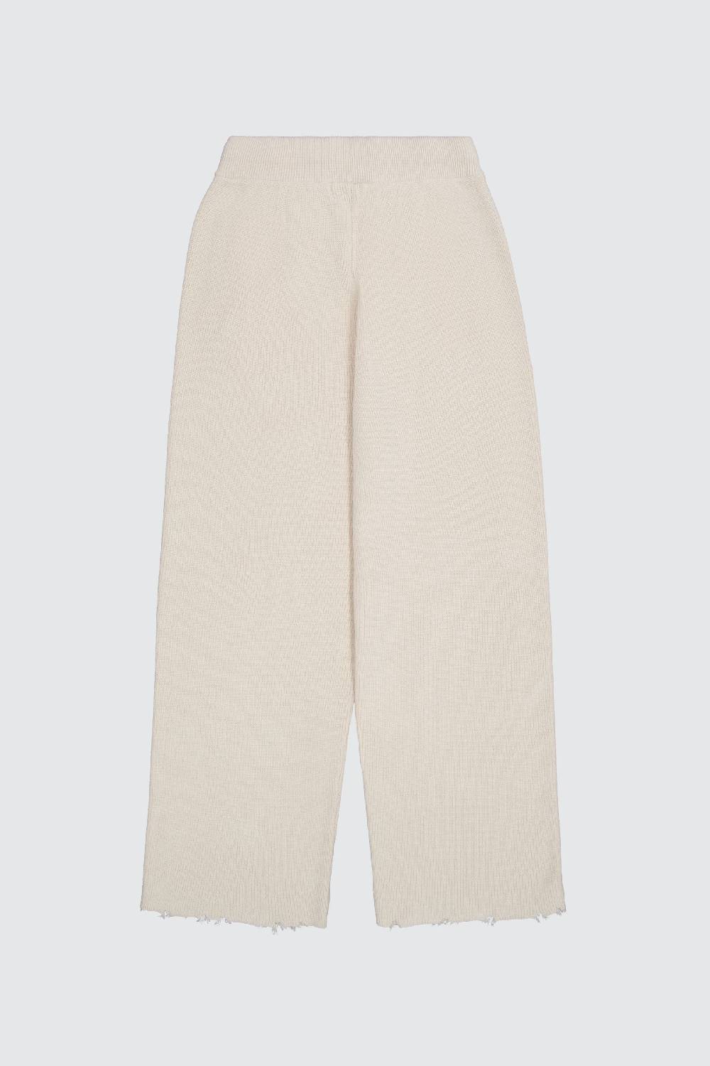 Laneus Laneus pantalone milk in maglia effetto destroyed Nuovo