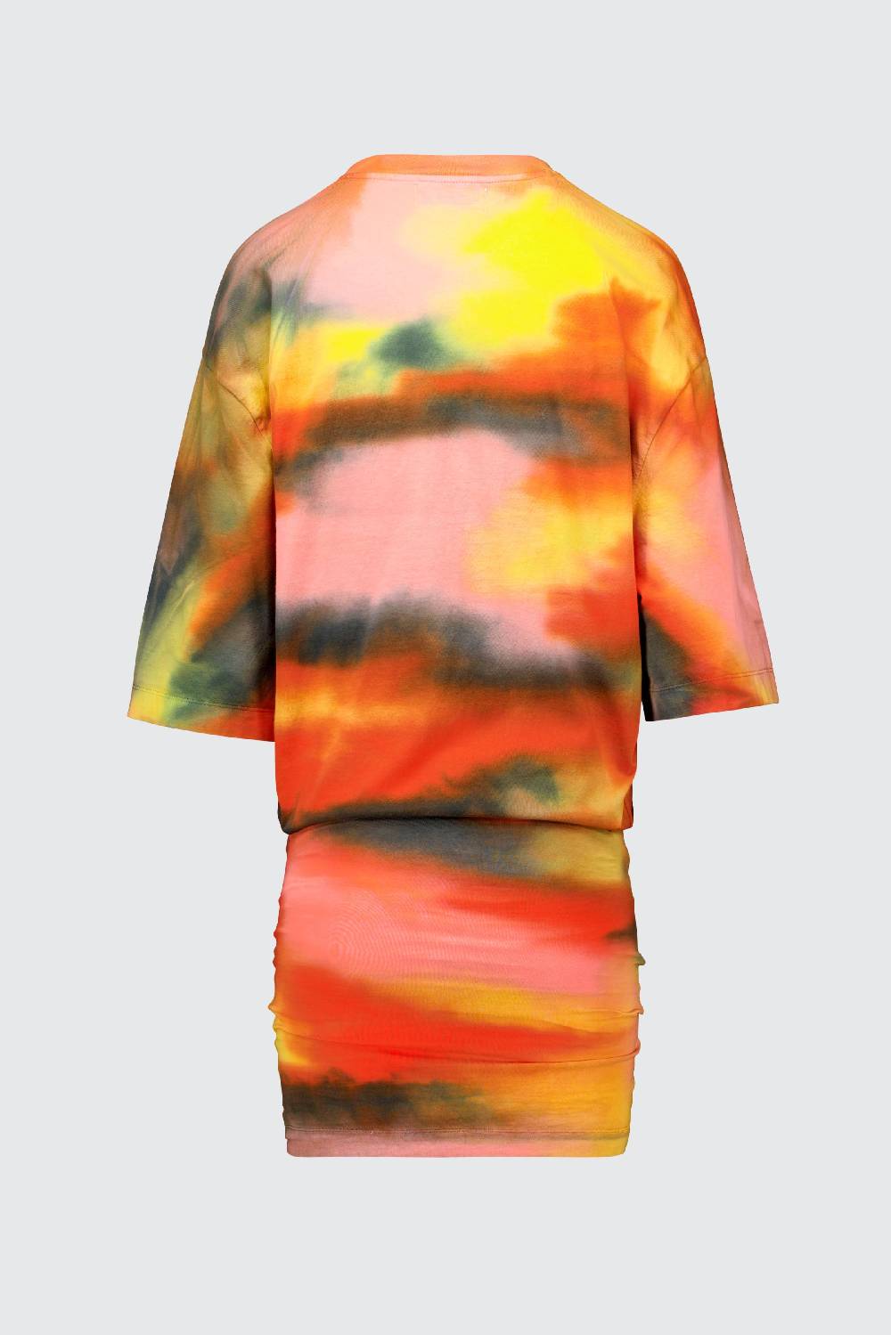 Laneus Laneus mini dress tie dye con drappeggio laterale Nuova