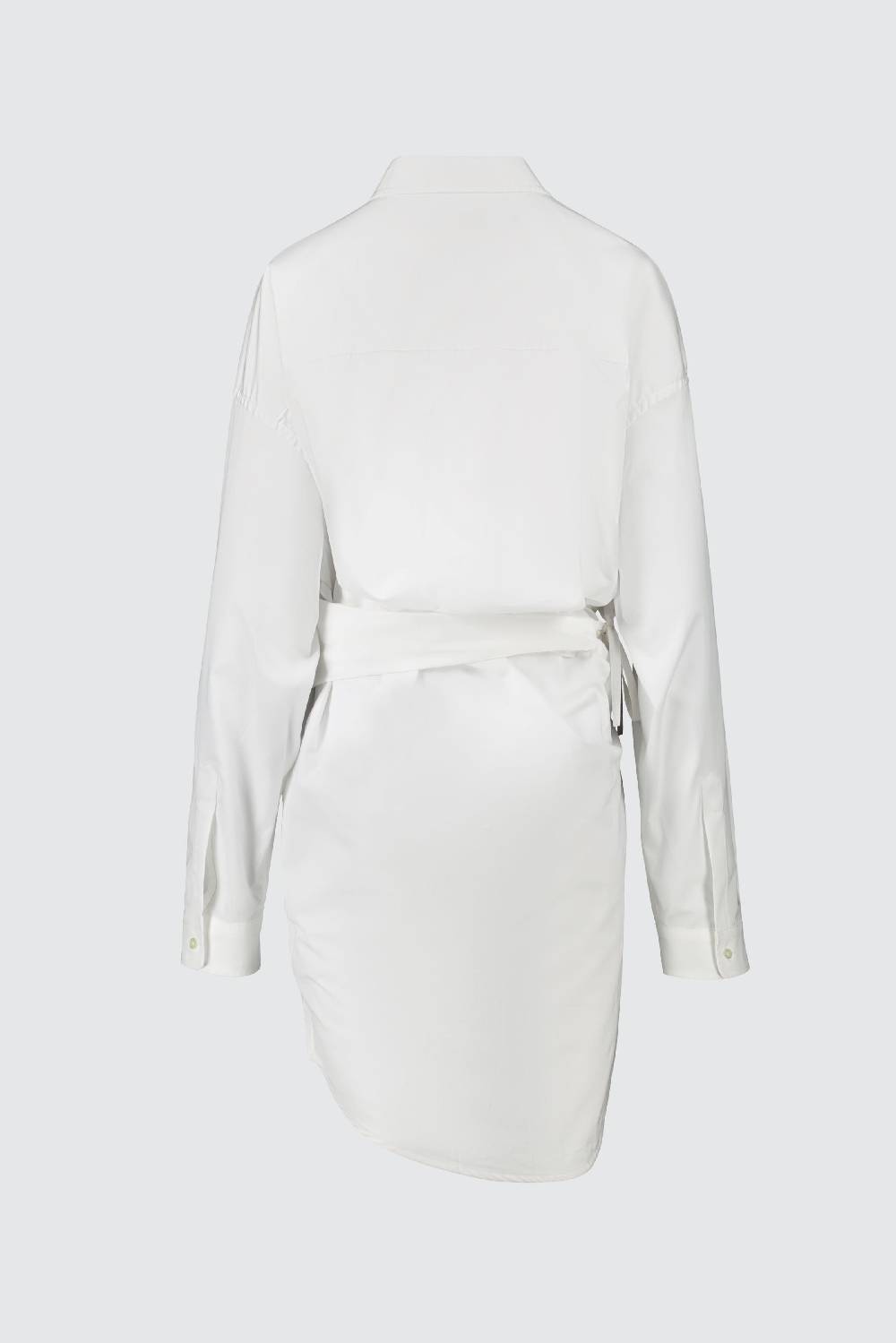 Laneus Laneus mini abito white shirt con taglio asimmetrico Presa