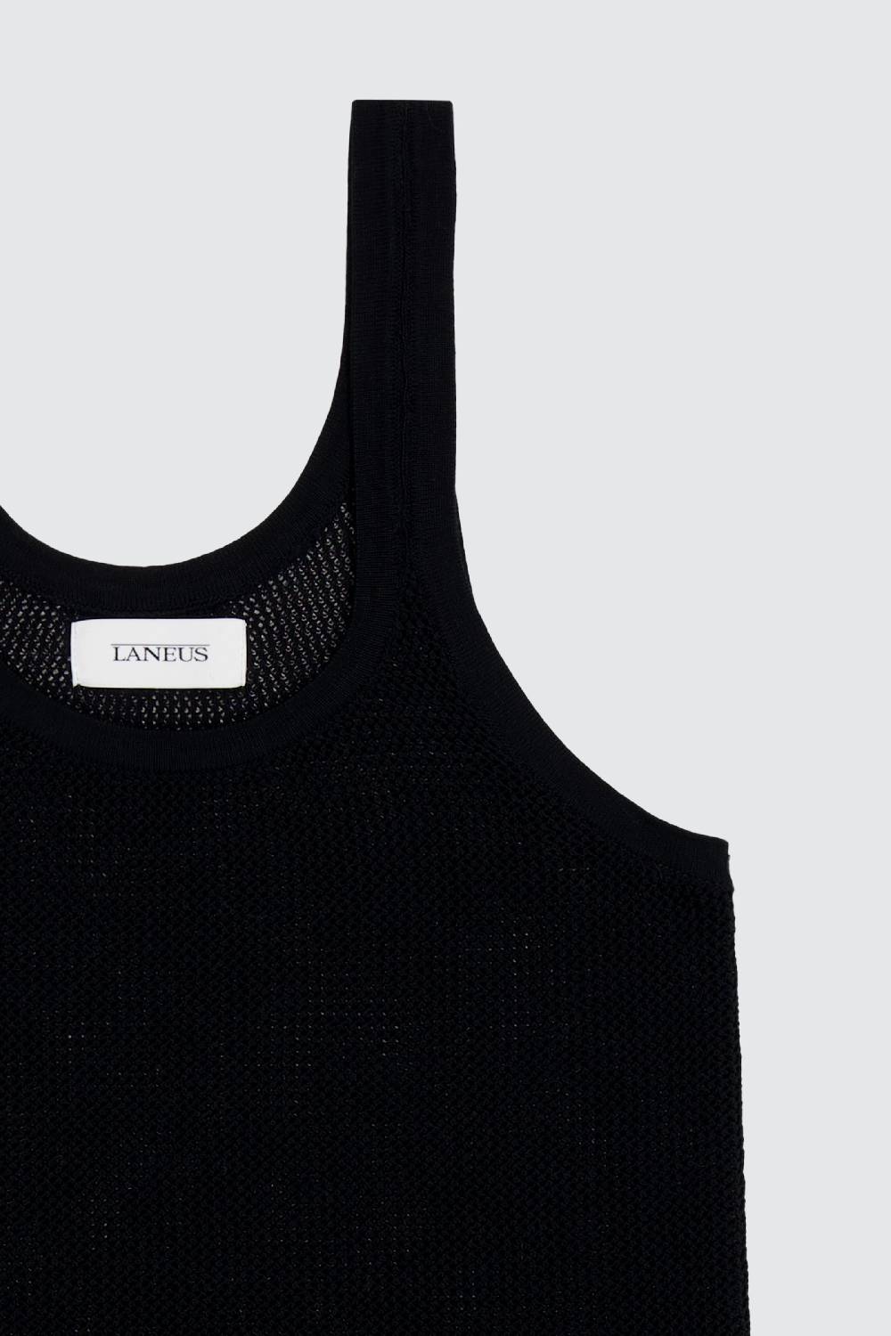 Laneus Laneus canotta black in mesh slim fit Offerte