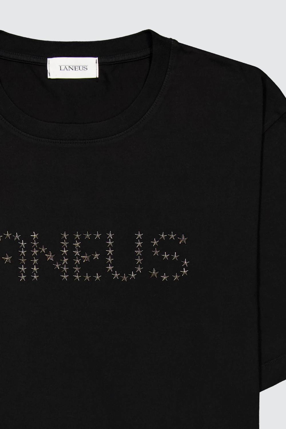 Laneus Laneus t-shirt con lettering studded Italy