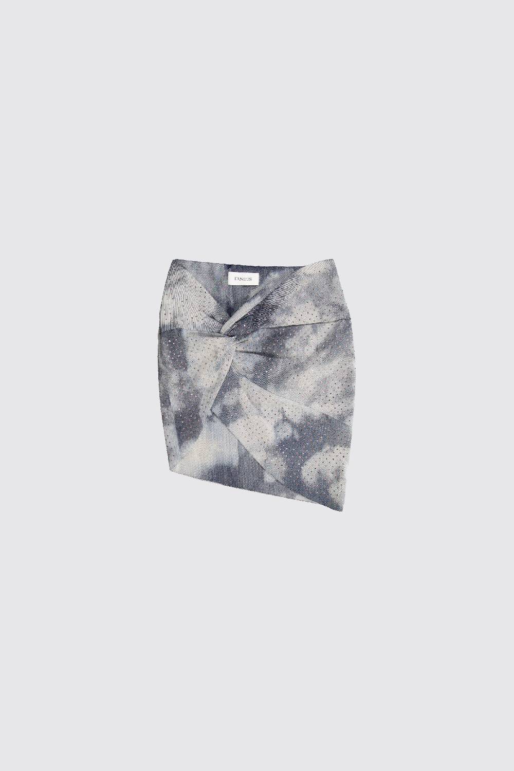 Laneus Laneus gonna denim silver strass