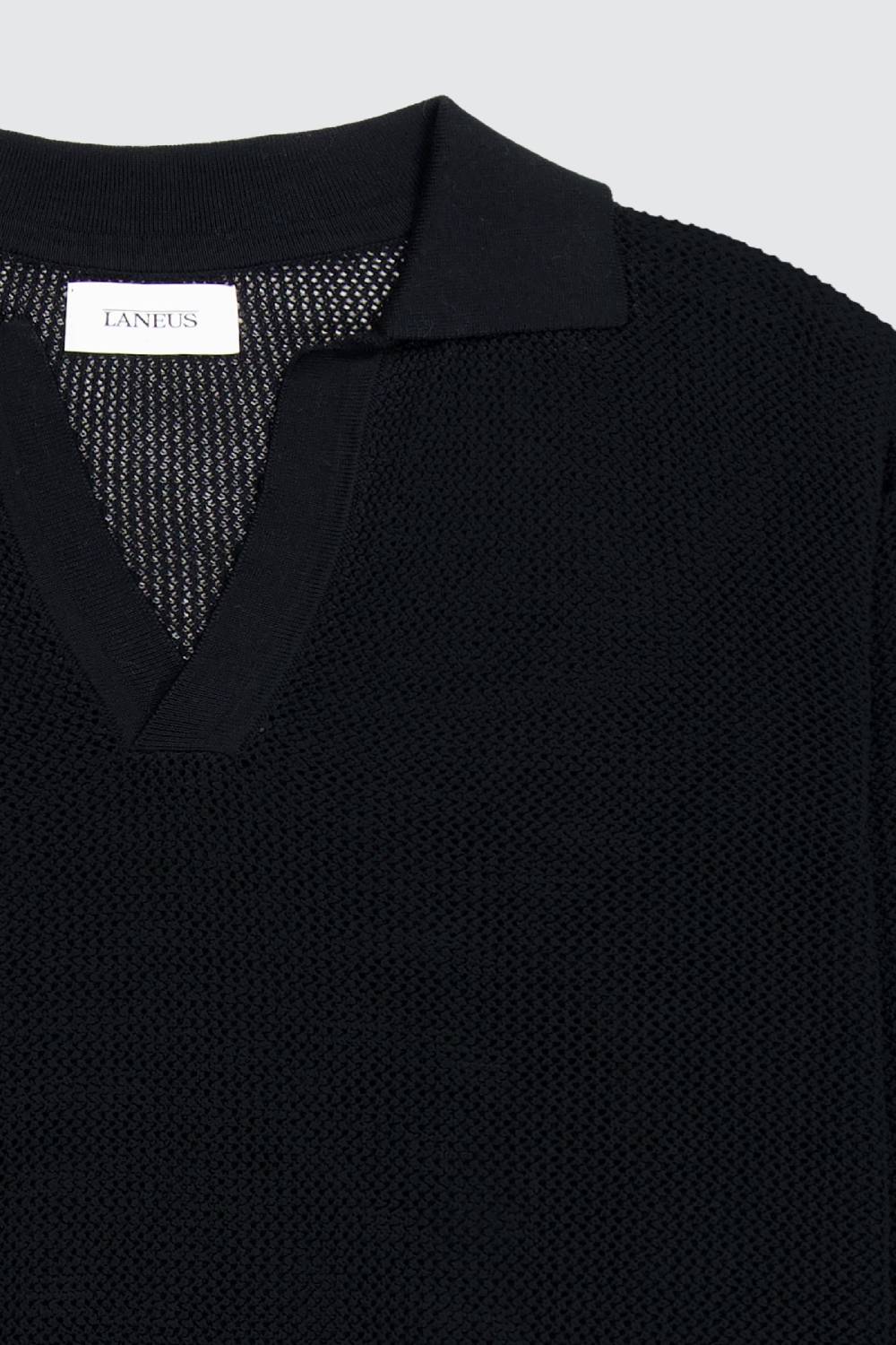 Laneus Laneus polo in mesh con scollo a V Soddisfazione Garantita