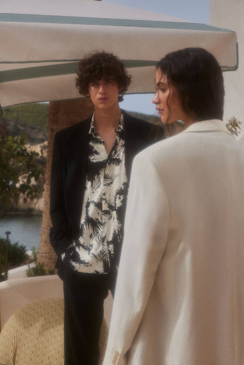 Laneus Laneus camicia palm print Affare Del Giorno