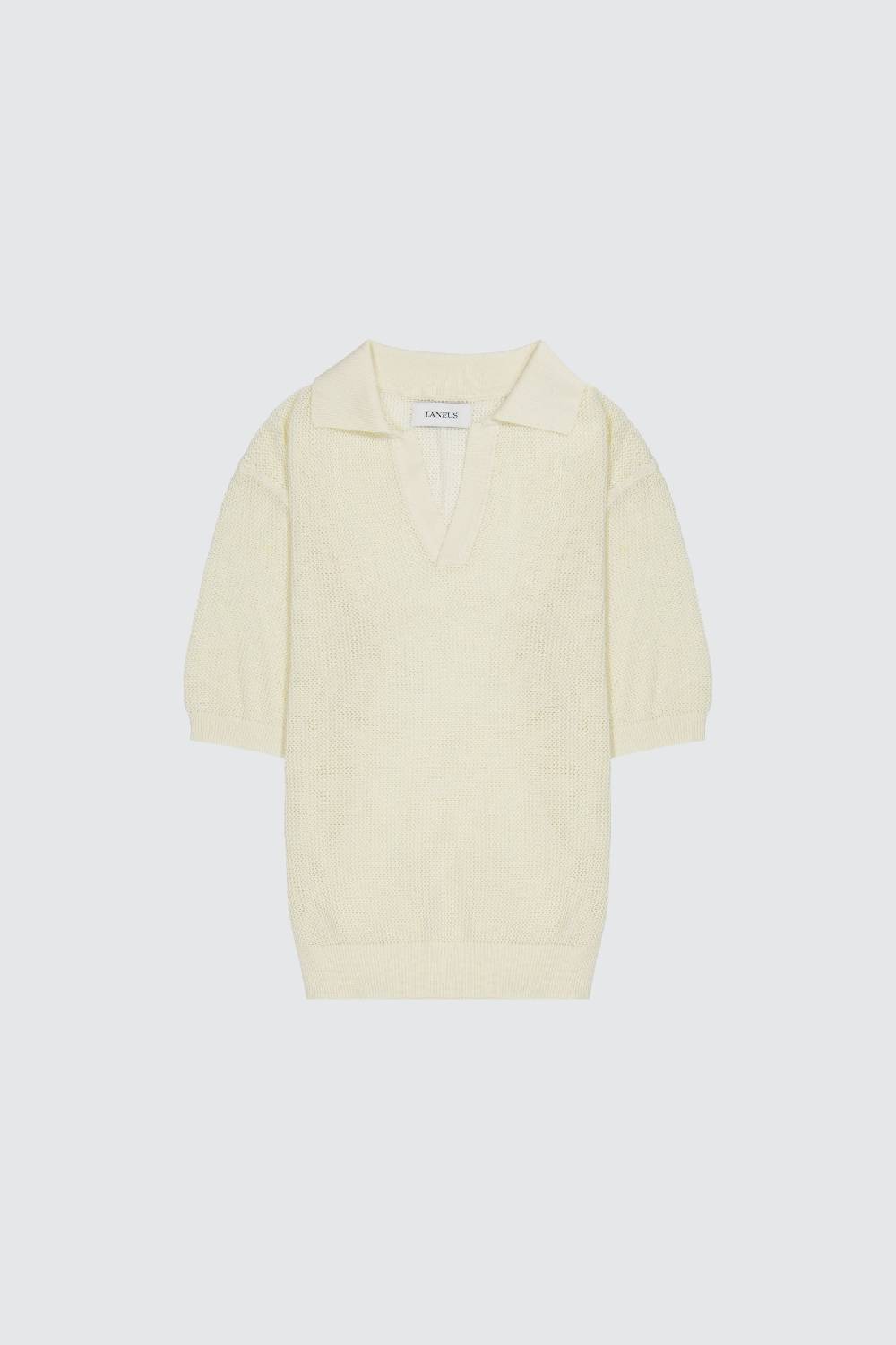 Laneus Laneus polo in mesh con scollo a V Convenienza