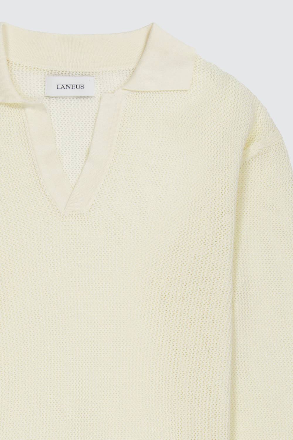 Laneus Laneus polo in mesh con scollo a V Convenienza