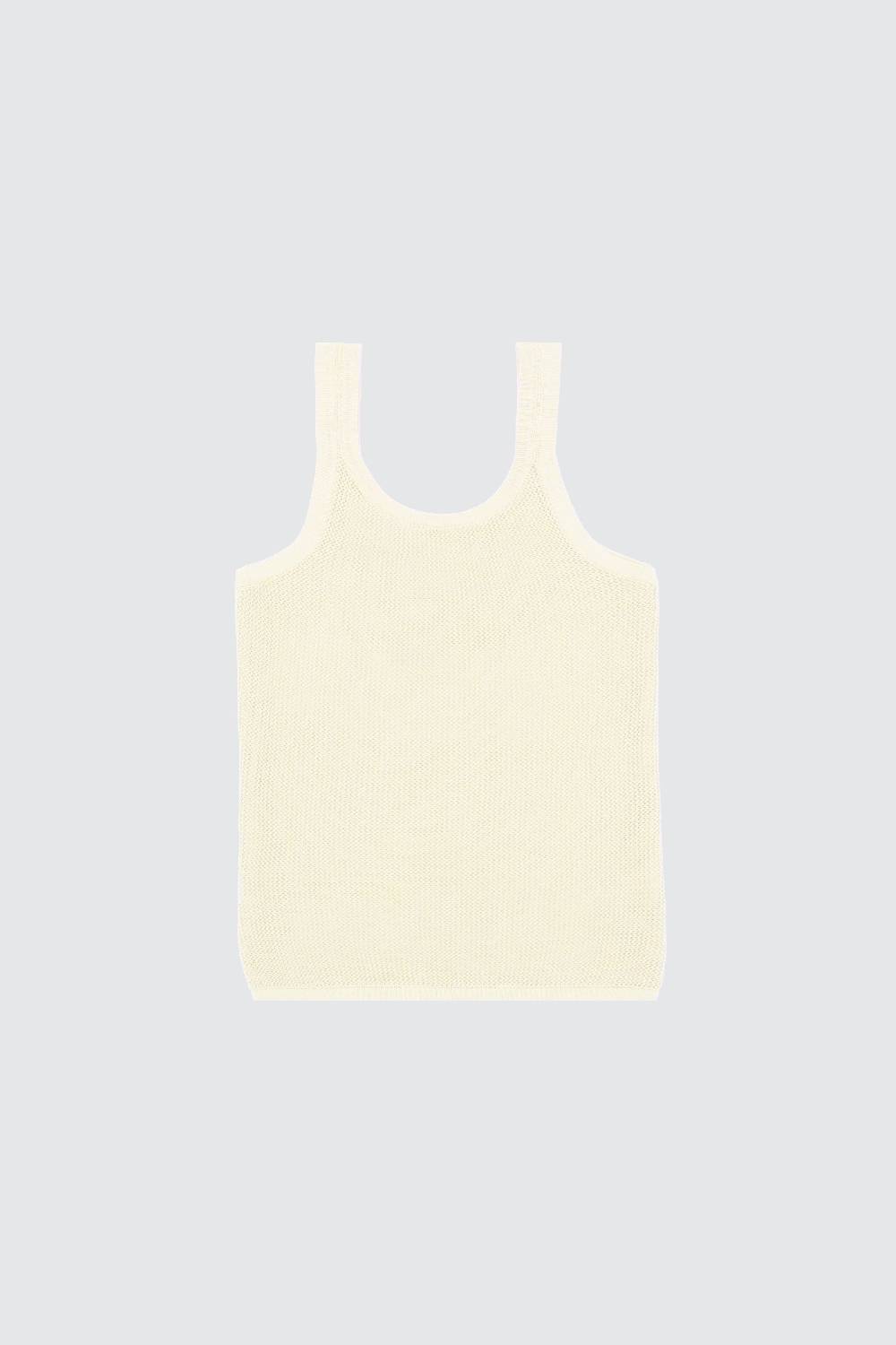 Laneus Laneus canotta milk in mesh con lavorazione a costine Hotsell