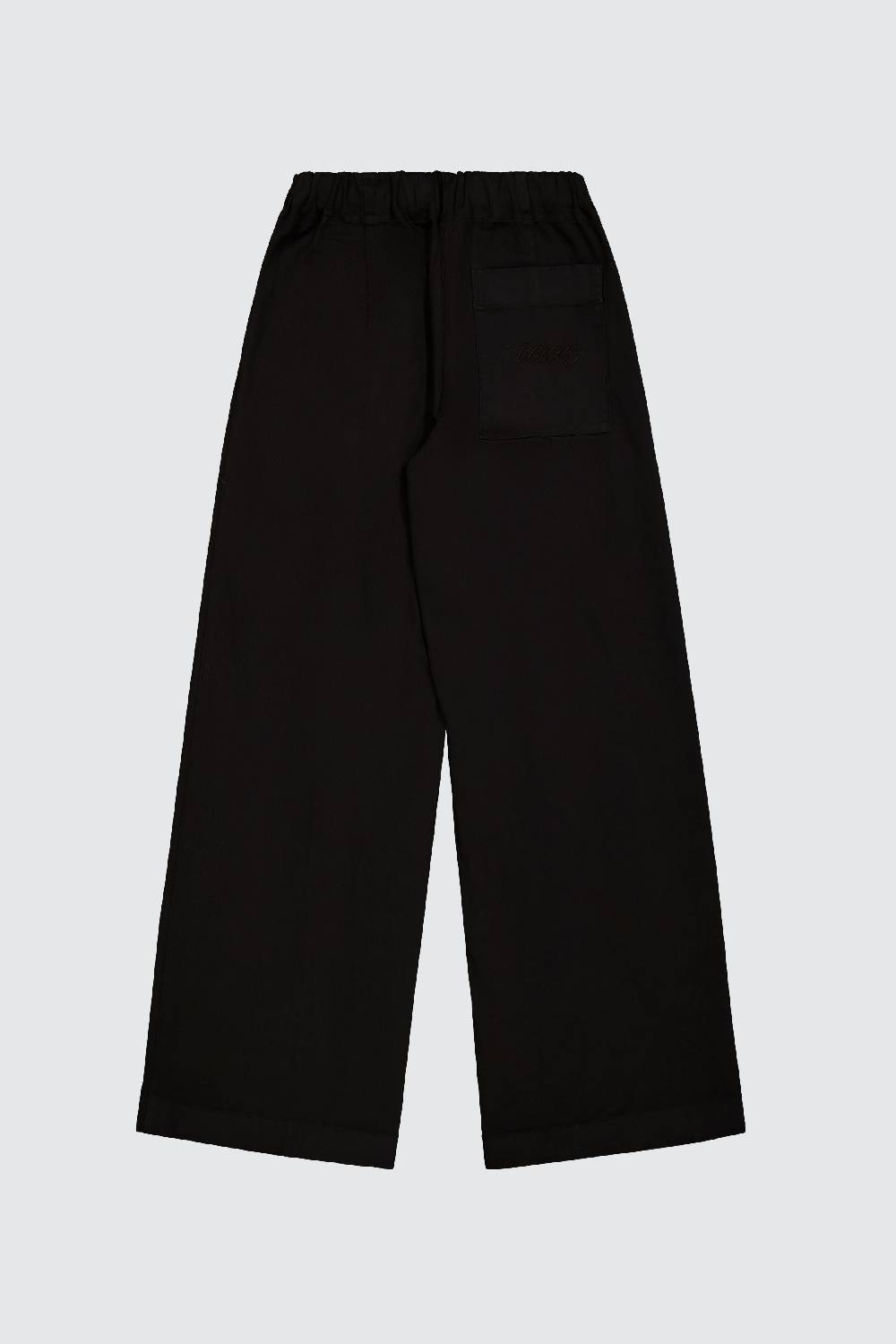 Laneus Laneus pantaloni black loose fit a vita alta Vendita Economica