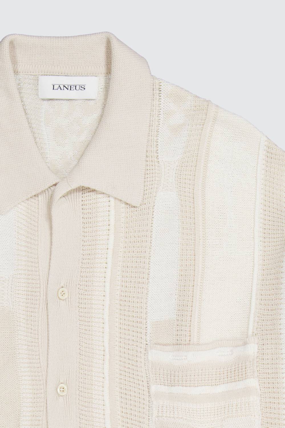 Laneus Laneus polo milk multicolor in jacquard In Saldo