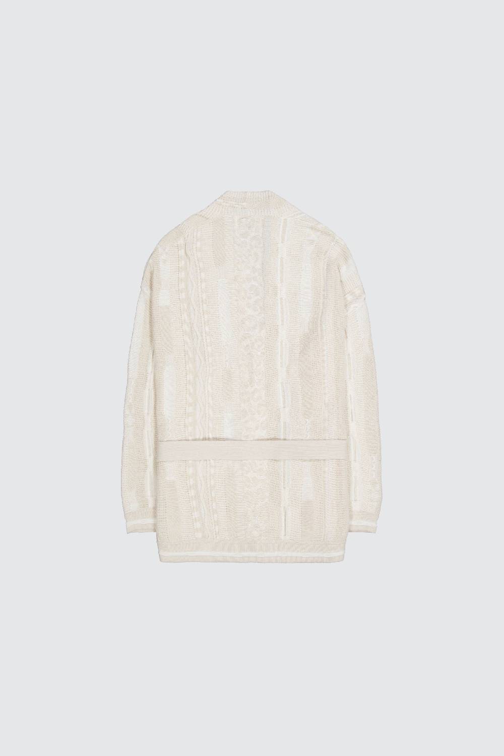 Laneus Laneus milk icon jacquard cardigan 2025