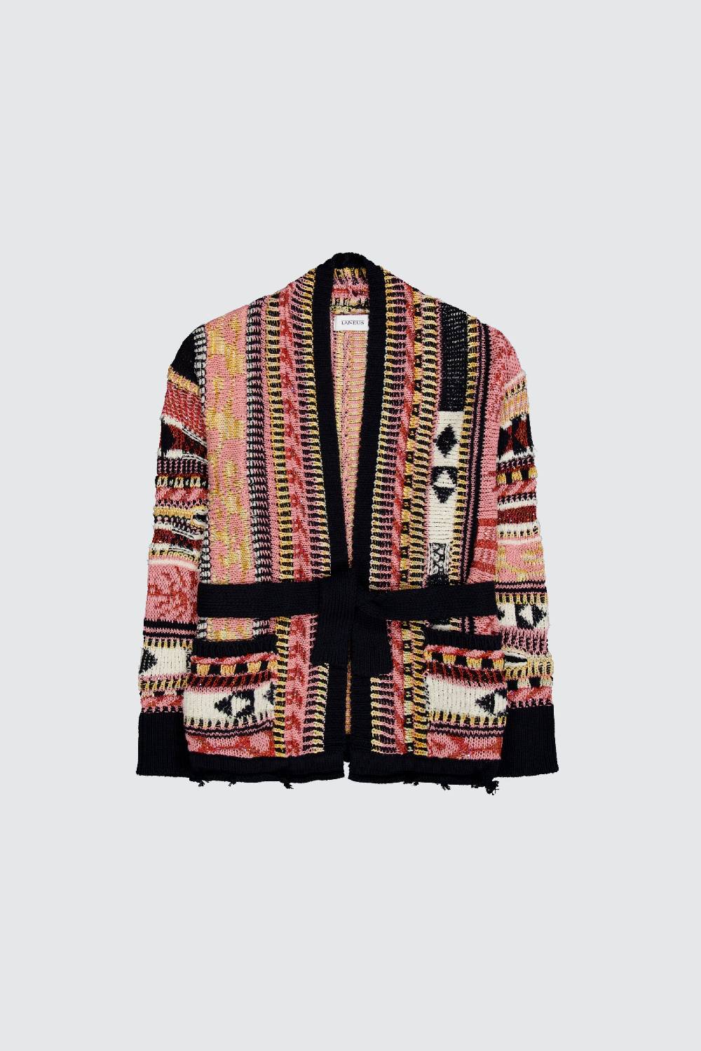 Laneus Laneus pink icon jacquard cardigan Soddisfazione Garantita