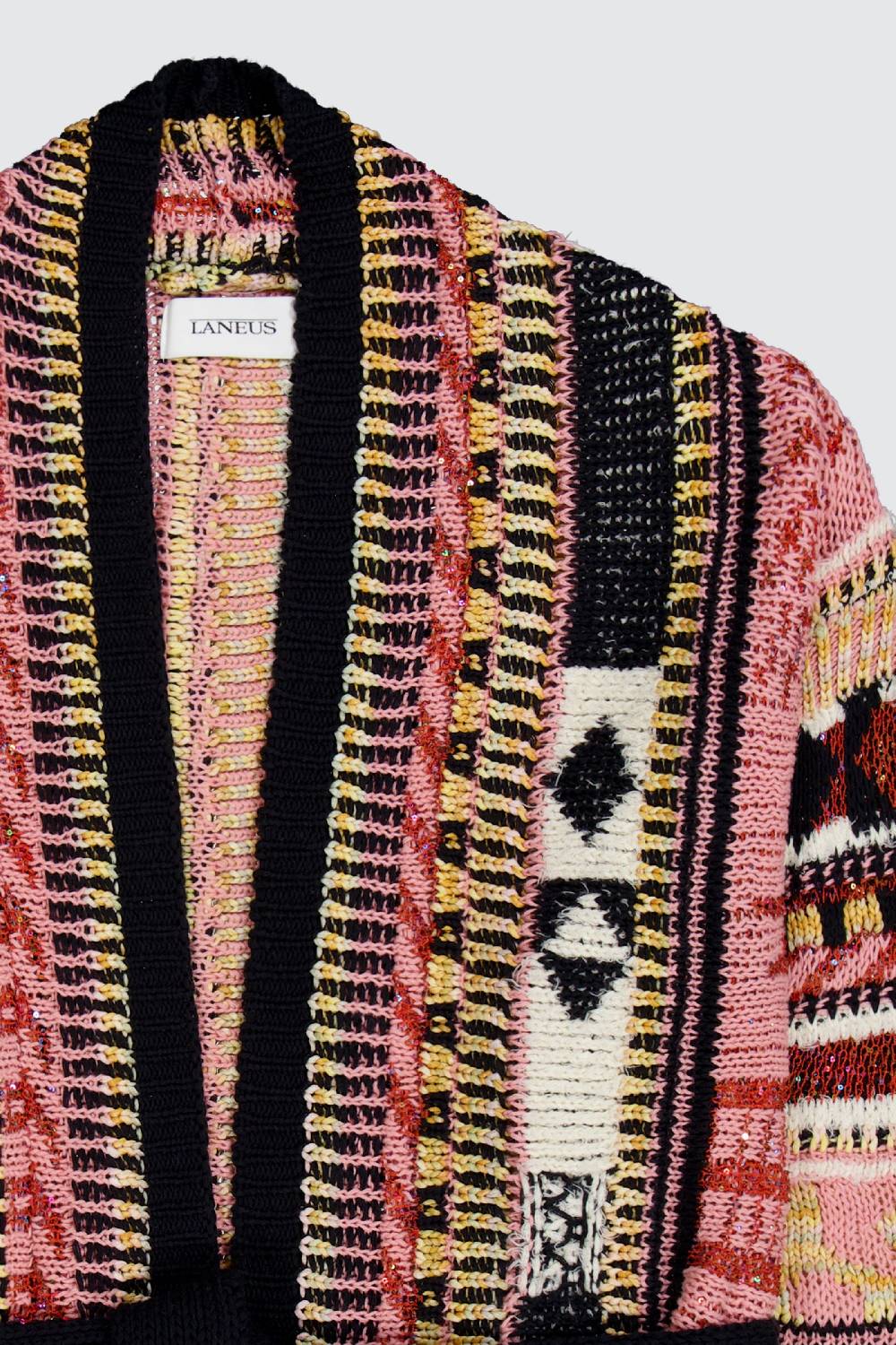 Laneus Laneus pink icon jacquard cardigan Soddisfazione Garantita