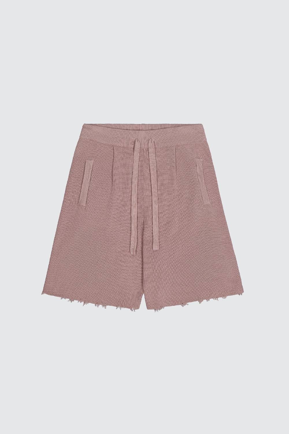 Laneus Laneus bermuda glacee in maglia effetto destroyed Qualità Garantita
