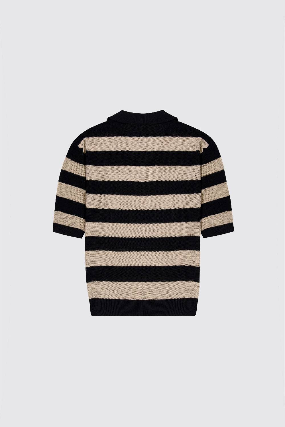 Laneus Laneus polo in mesh a righe Presa