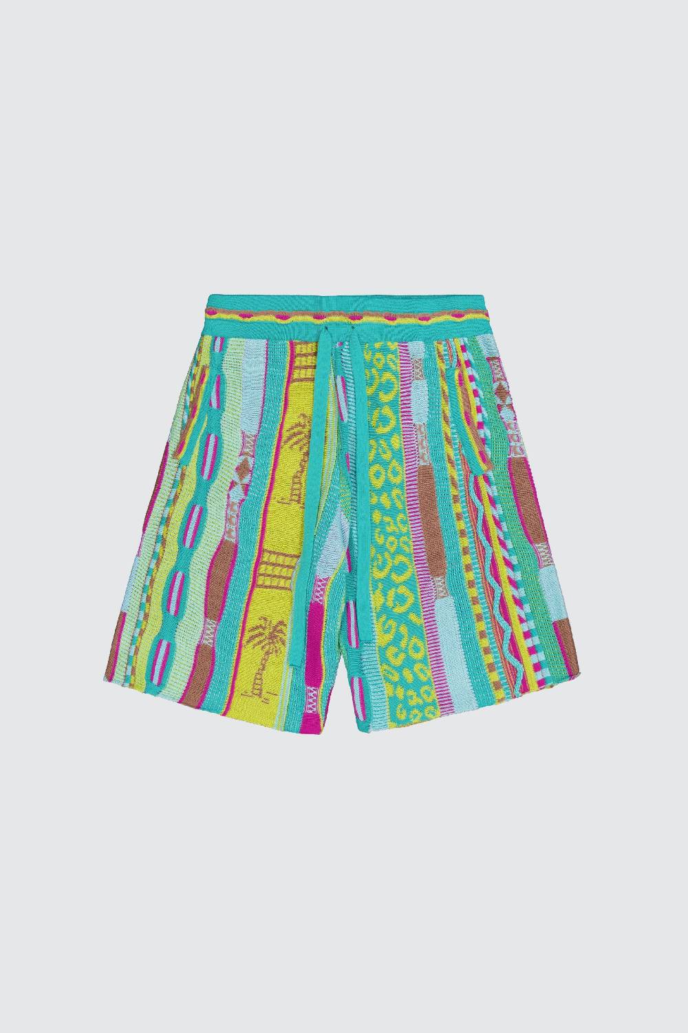 Laneus Laneus bermuda turquoise in jacquard multicolor Offerta