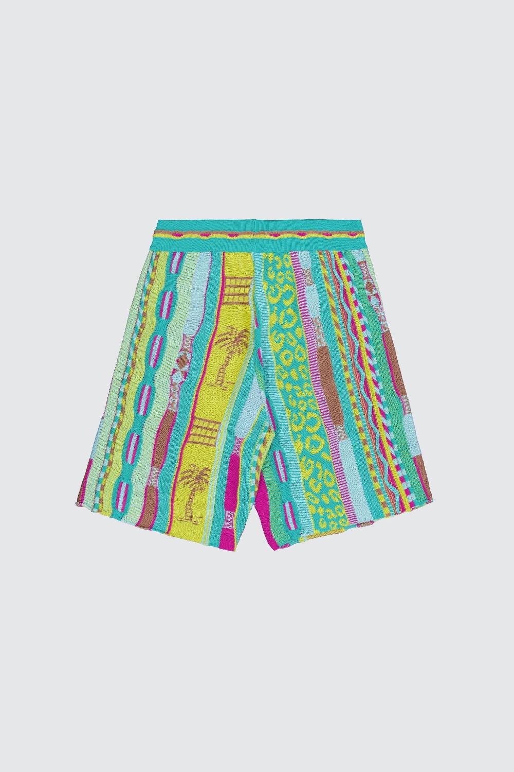 Laneus Laneus bermuda turquoise in jacquard multicolor Offerta