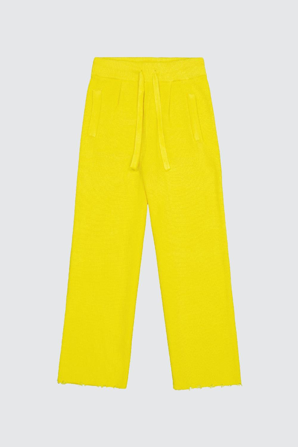 Laneus Laneus pantalone yellow in maglia effetto destroyed In Vendita