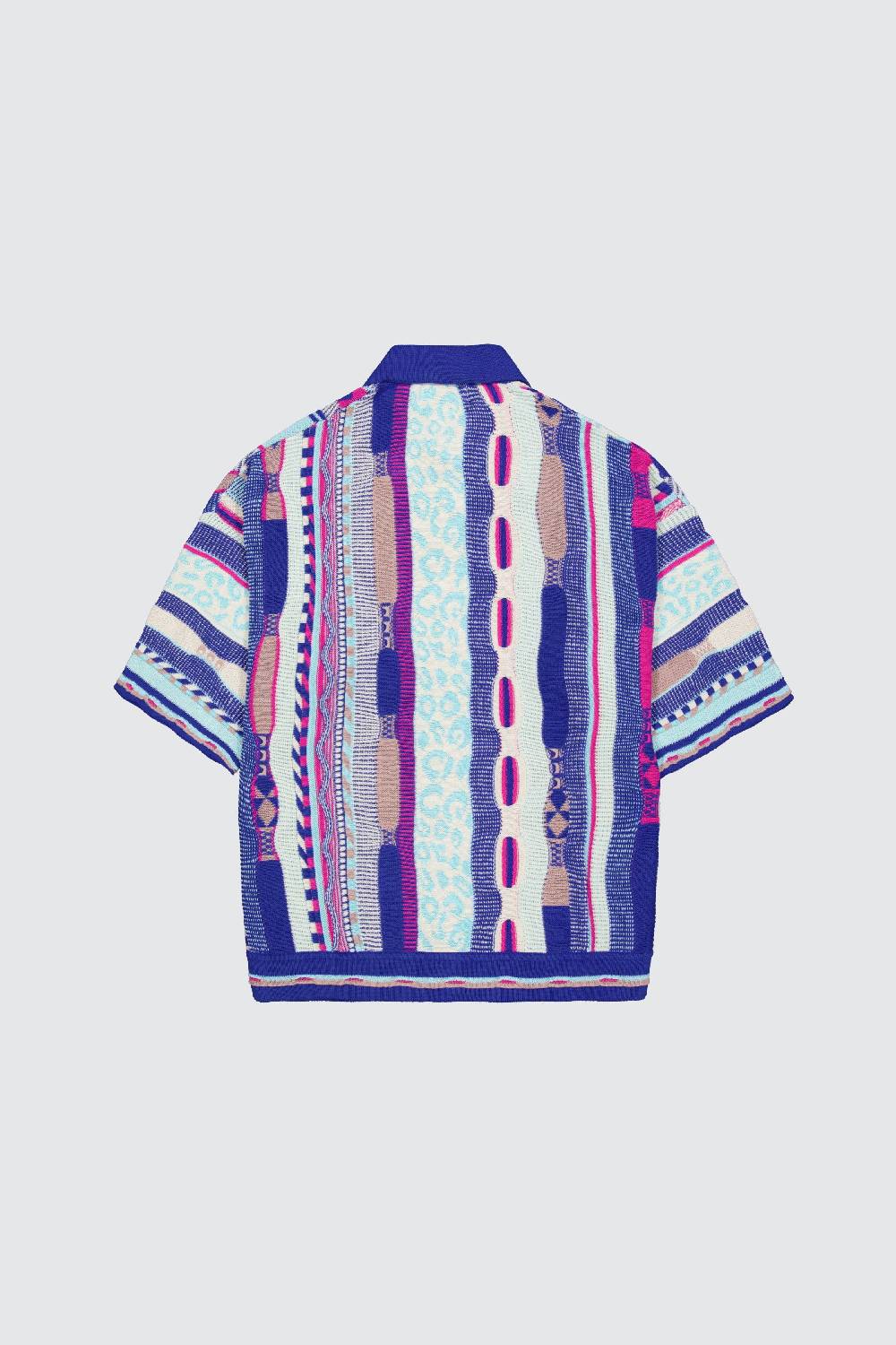 Laneus Laneus polo multicolor bluette in jacquard Hotsell