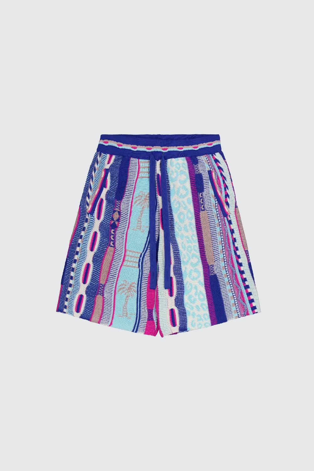 Laneus Laneus bermuda bluette in jacquard multicolor
