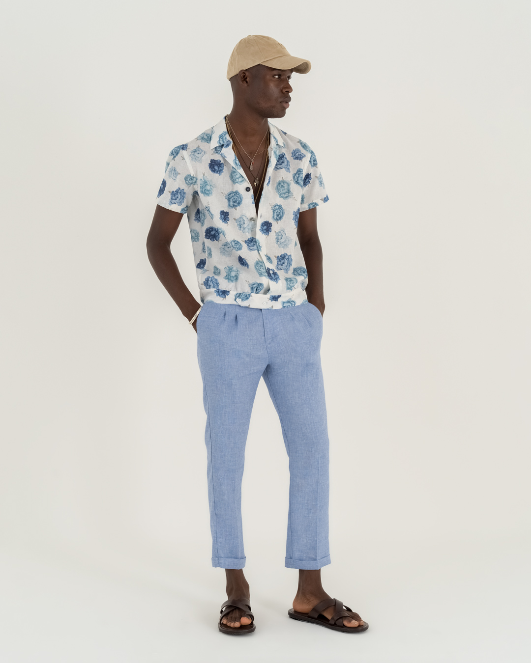 Neill Katter Camicia Blue Roses Promozione