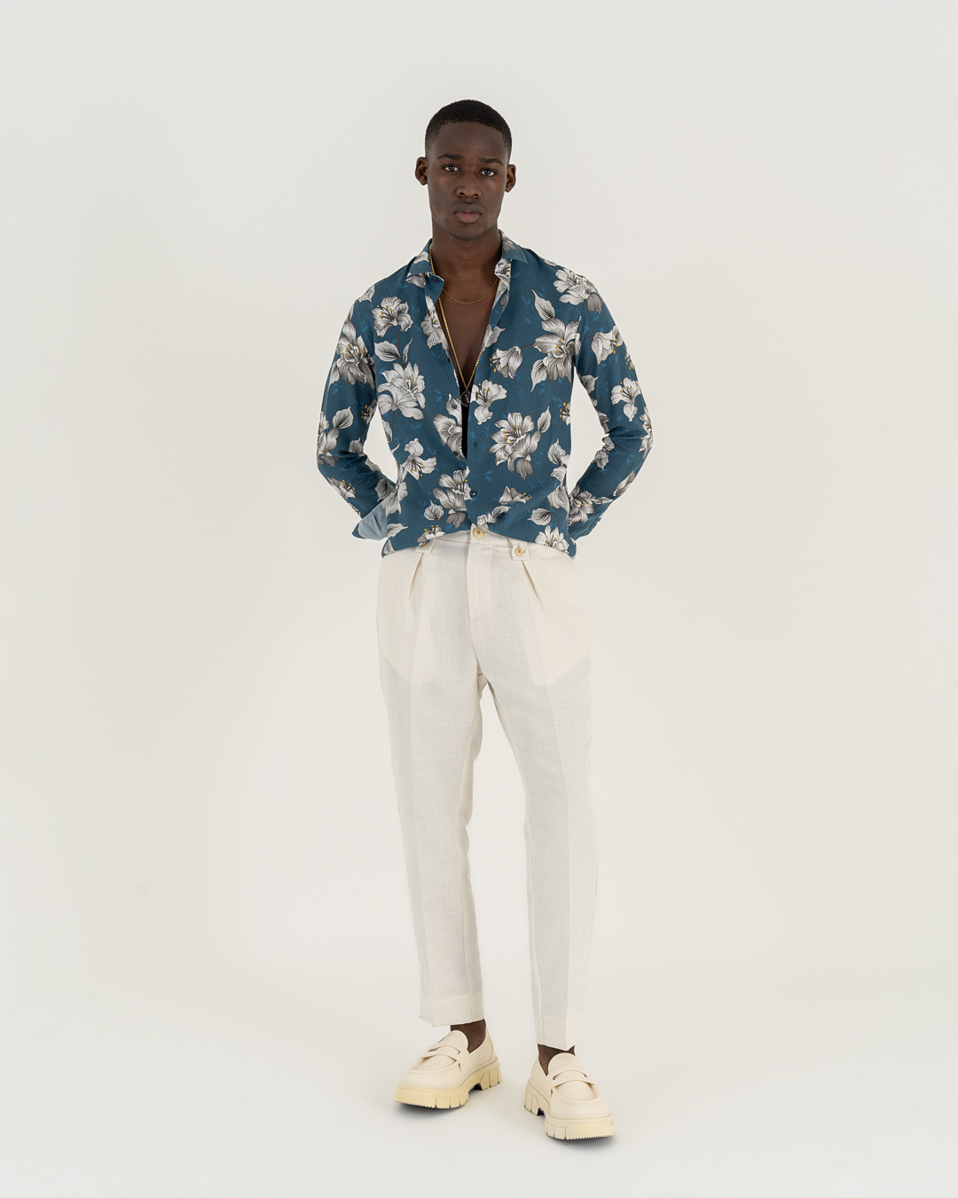Neill Katter Camicia Blue Tulip Pezzi Unici