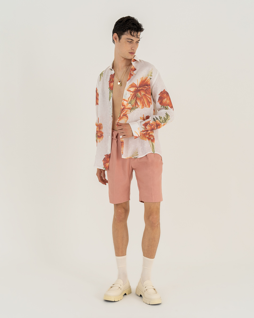 Neill Katter Camicia Rosa Arancio Bruciato 2025