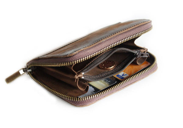 Kjøre Project Squared Zip Wallet Vintage Aged Novità