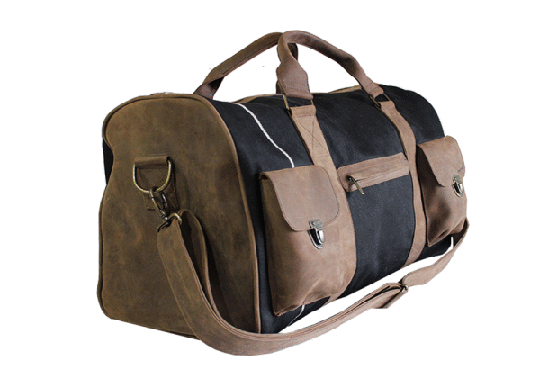 Kjøre Project Leather / Denim Boucanier Travel Bag Promozione