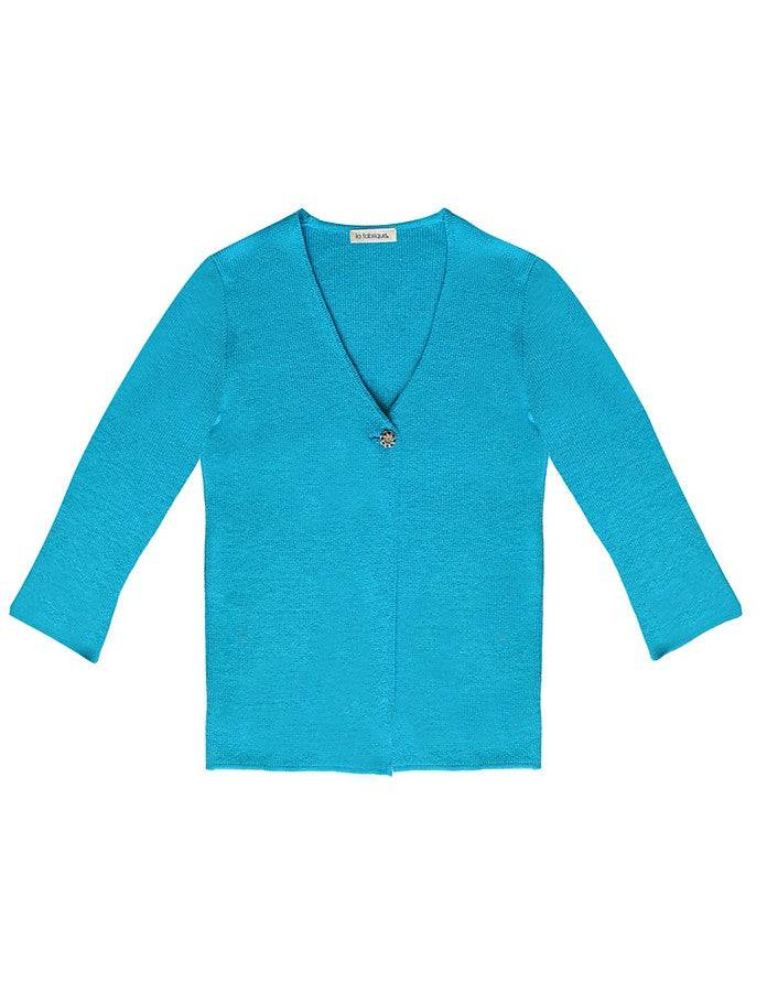 La Fabrique Madame Cardigan con Scollo a V in Maglia Novità