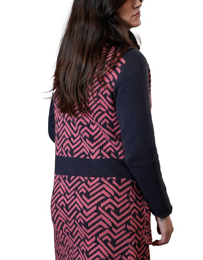 La Fabrique Margot Cappotto in Maglia Jacquard Sconto