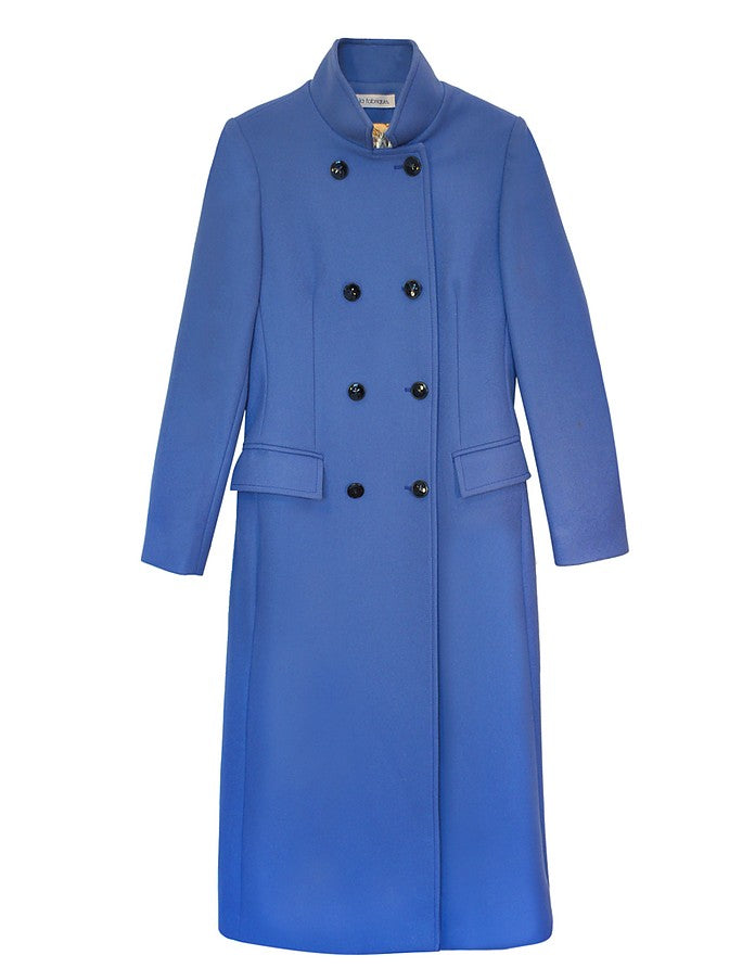La Fabrique Marguerite Cappotto in Lana Vergine Blu Offerta