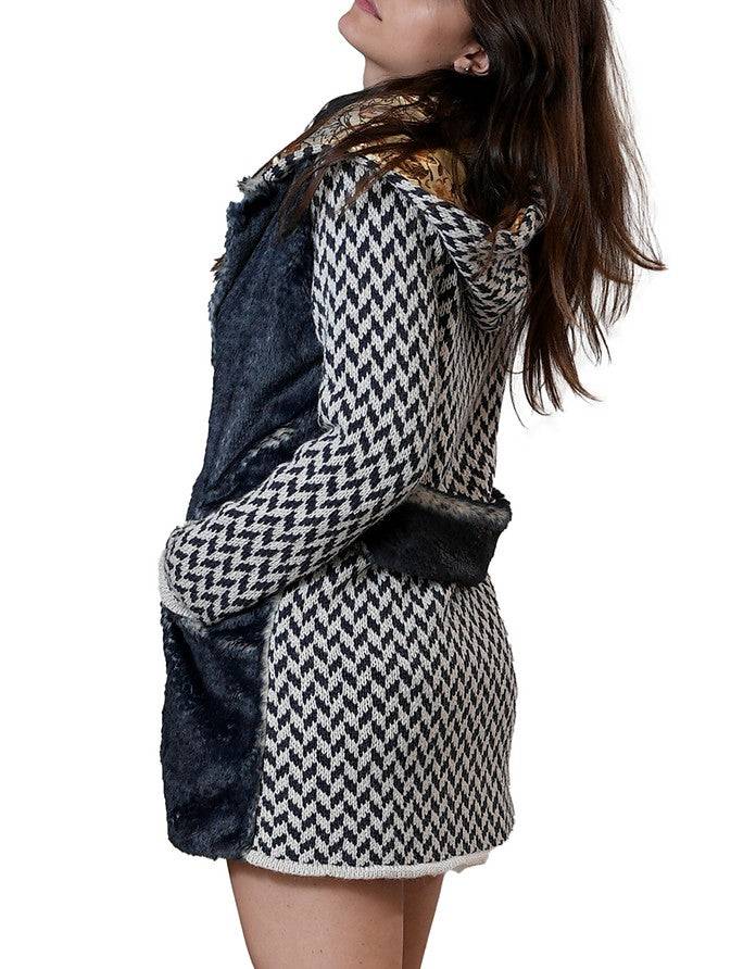 La Fabrique Pauline Cappotto in Maglia con Cappuccio Outlet