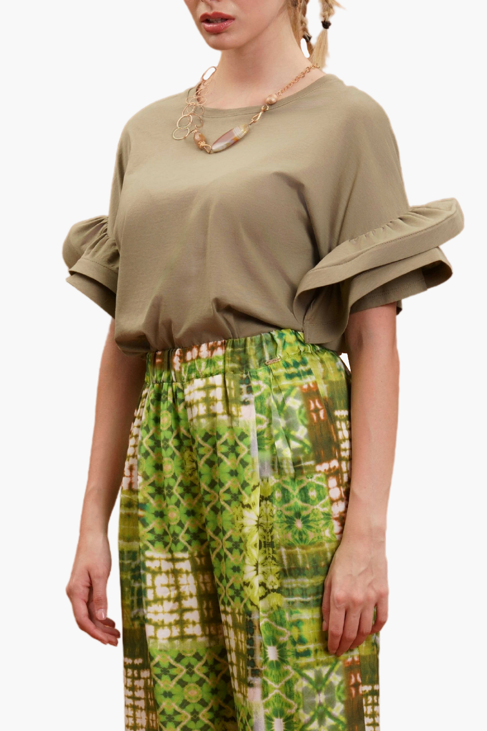 Nualy T-SHIRT MANICA VOLANT Fino Al -60%