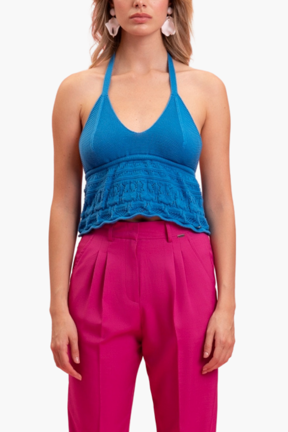 Nualy TOP SCOLLO AMERICANA Shopping Online