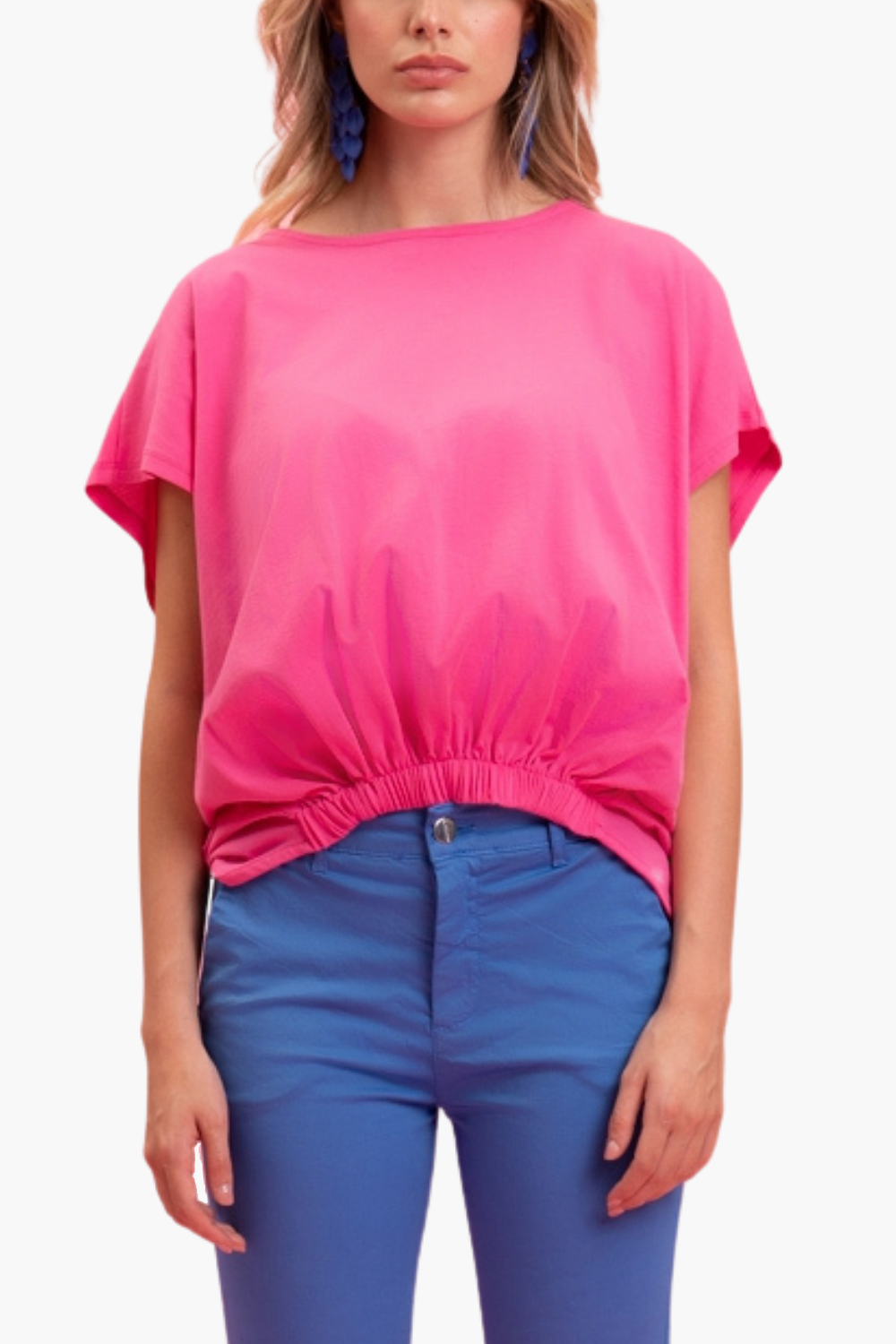 Nualy T-SHIRT CON ELASTICO FONDO Sottocosto