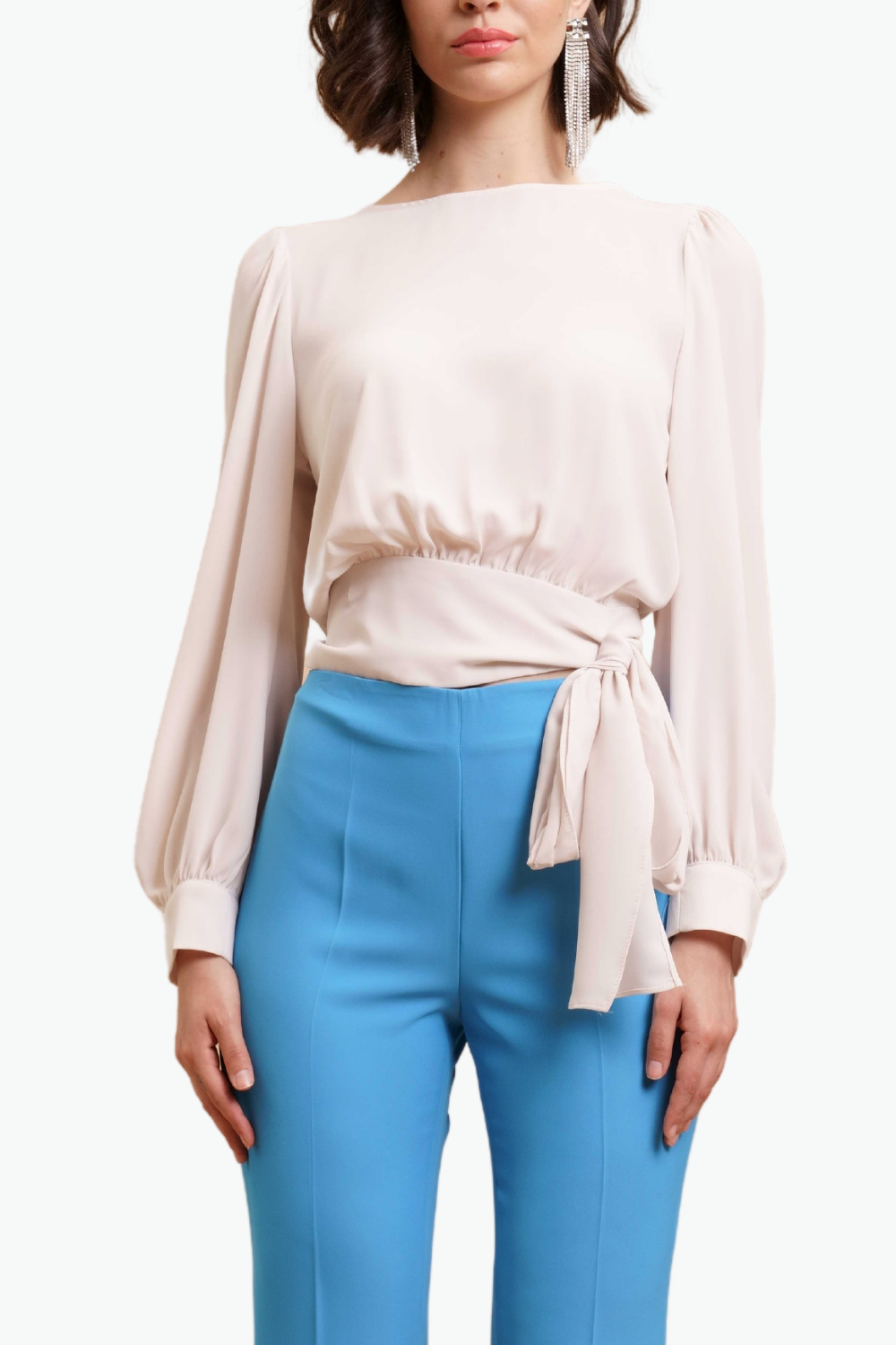 Nualy BLUSA CON FIOCCO Sottocosto