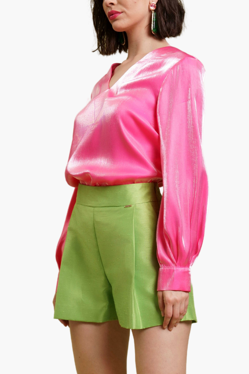 Nualy CAMICIA SCOLLO A "V" In Vendita
