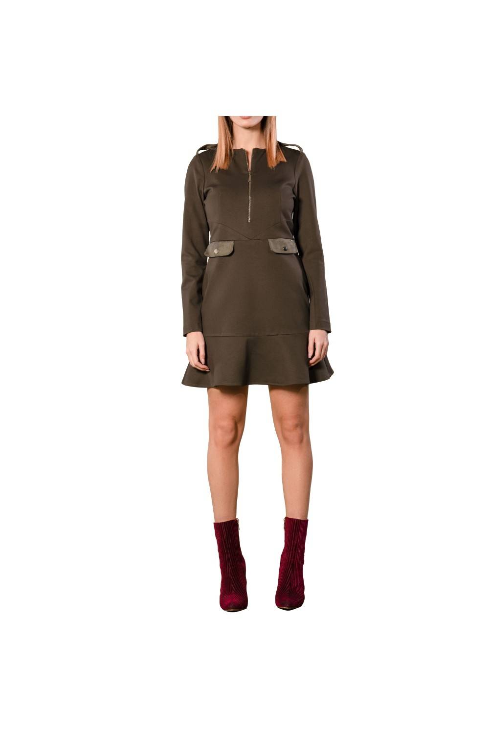 Nualy ABITO CON ZIP CENTRALE Saldi Di Fabbrica