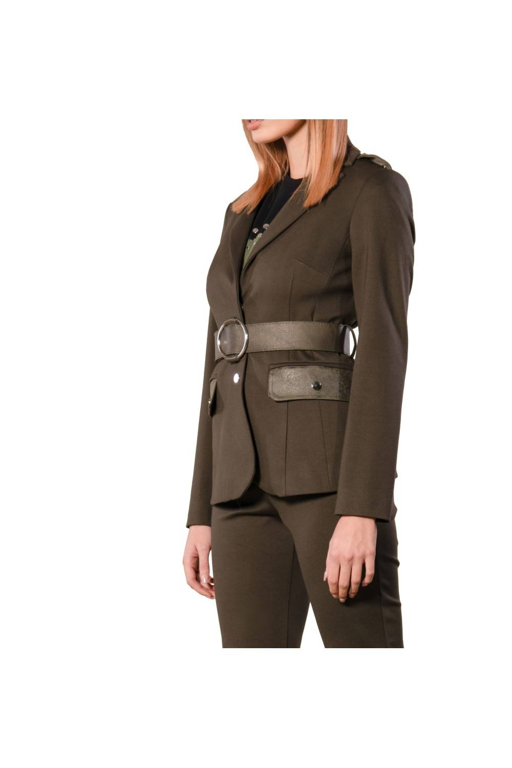 Nualy GIACCA CON INSERTI IN PELLE Offerte