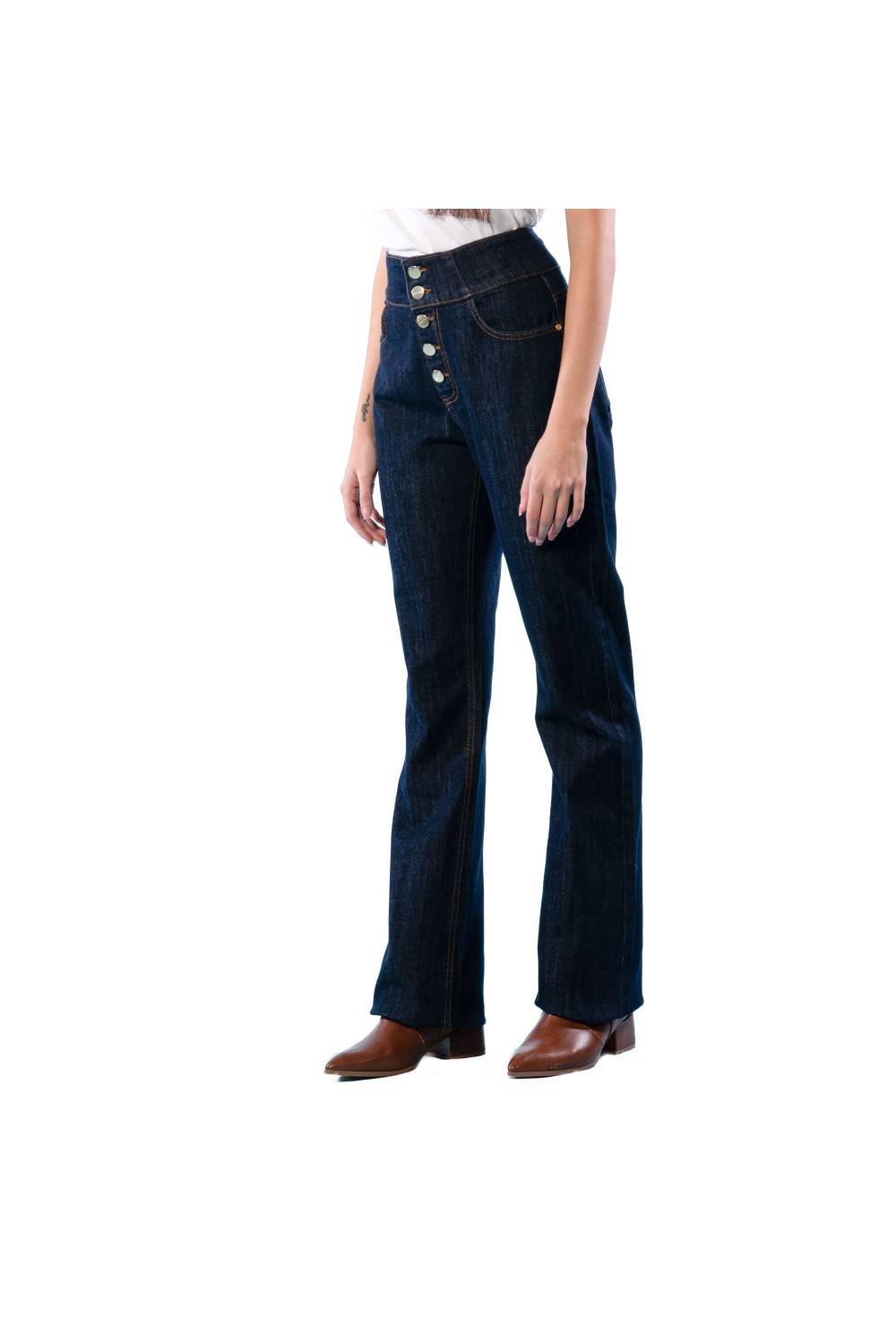 Nualy JEANS A ZAMPA CON BOTTONI 2025