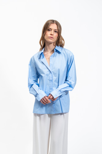 Olla Parèg CAMICIA OVER IN POPPELINE DI COTONE Nuovo
