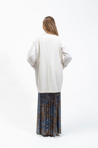 Olla Parèg GILET OVER IN CREPE STRETCH Soddisfazione Garantita