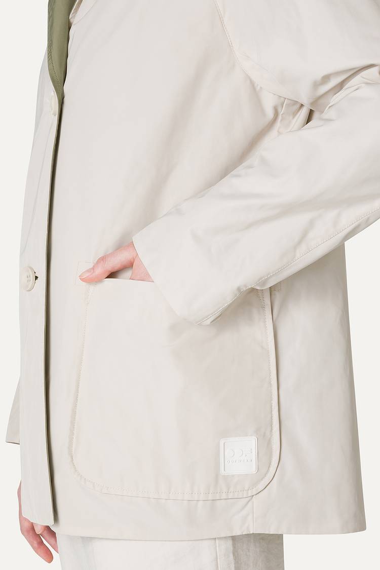 Oof Wear IMPERMEABILE REVERSIBILE CON CAPPUCCIO IN NYLON MEMORY 9411 - PANNA/VERDE MIMETICO 2025