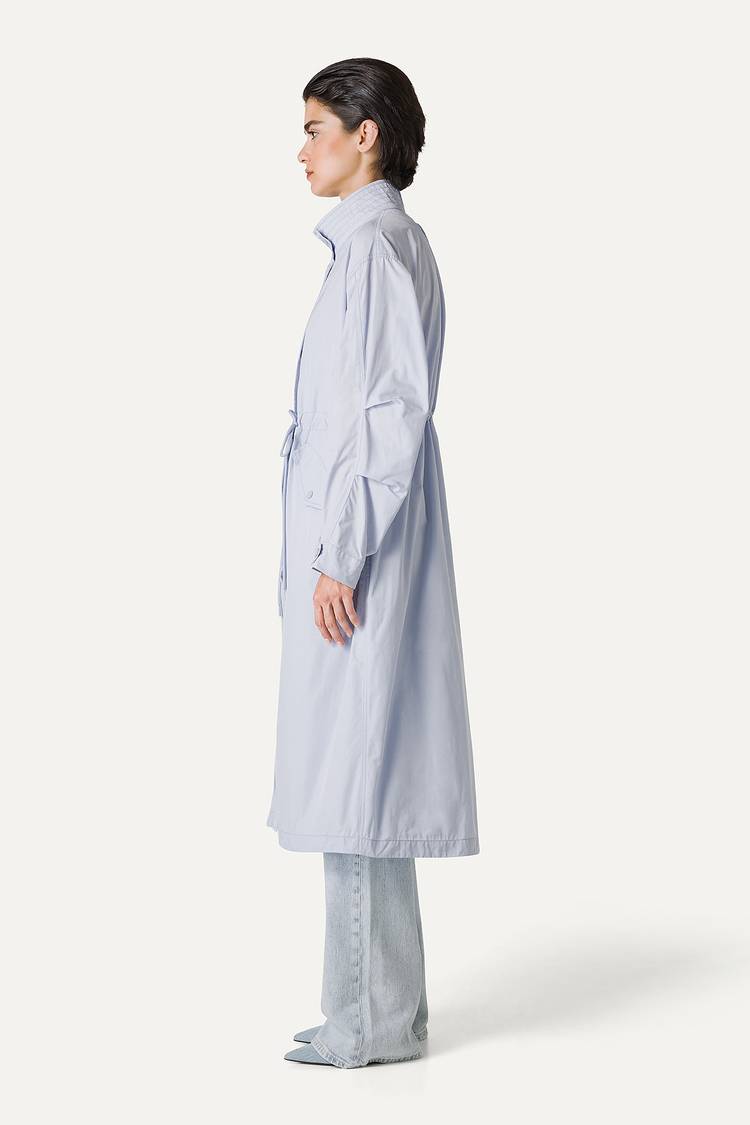 Oof Wear PARKA LUNGO OVER IN NYLON MEMORY 9211 - GHIACCIO Vendita