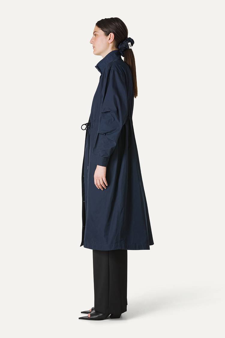 Oof Wear PARKA LUNGO OVER IN NYLON MEMORY 9211 - BLU NOTTE Promozione