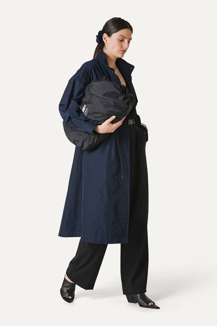 Oof Wear PARKA LUNGO OVER IN NYLON MEMORY 9211 - BLU NOTTE Promozione