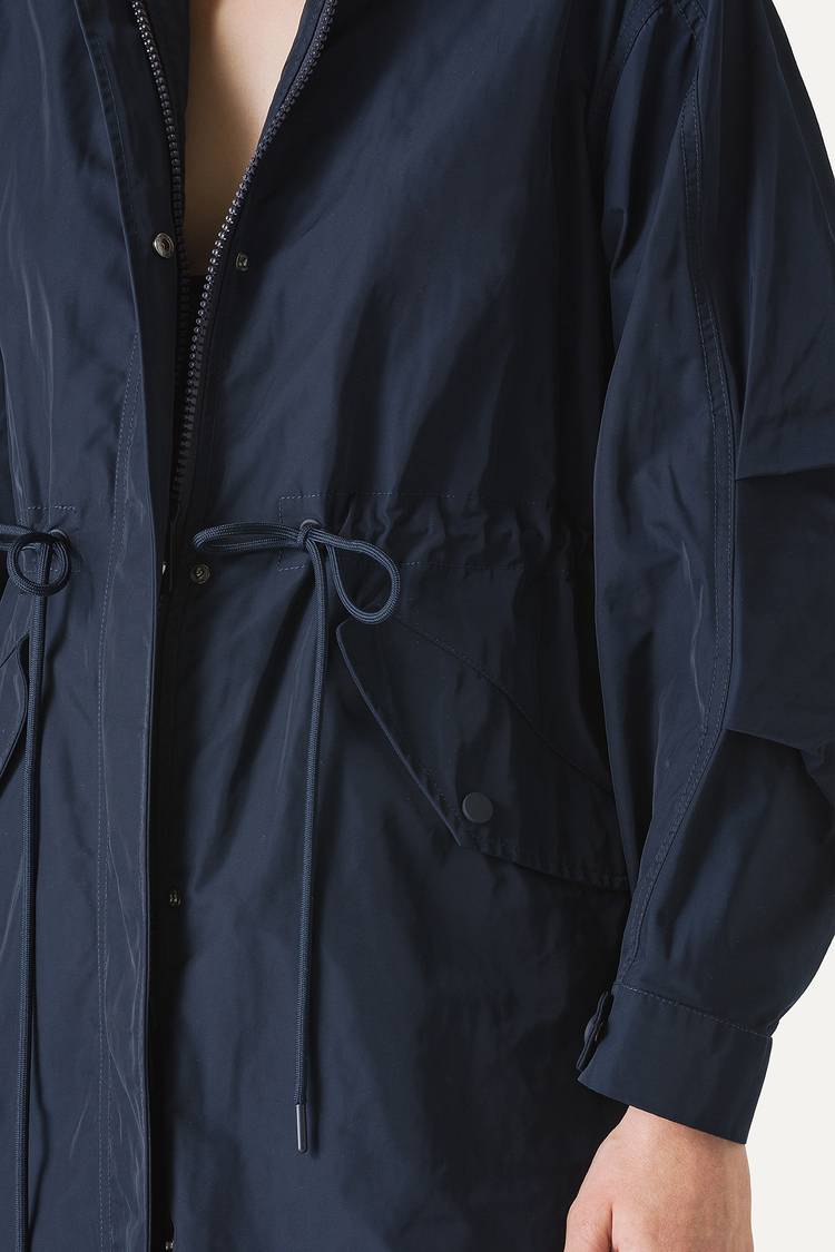 Oof Wear PARKA LUNGO OVER IN NYLON MEMORY 9211 - BLU NOTTE Promozione