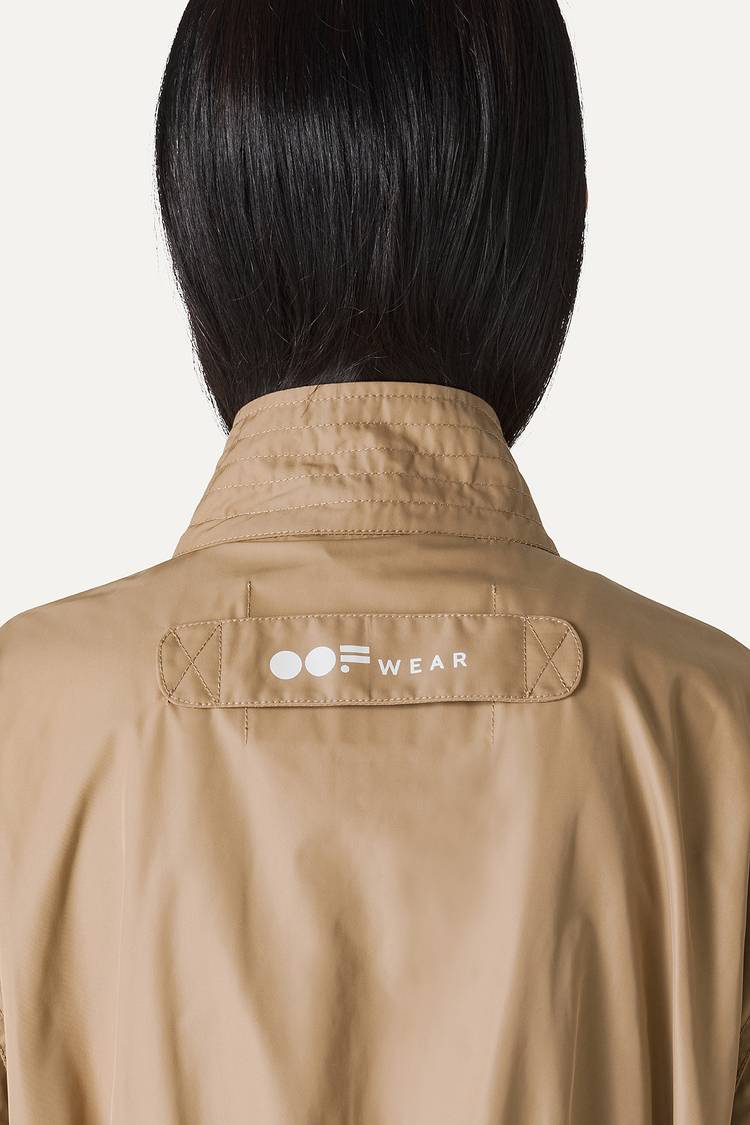 Oof Wear PARKA LUNGO OVER IN NYLON MEMORY 9211 - BEIGE Soddisfazione Garantita
