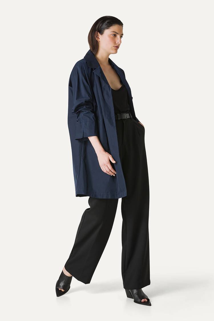 Oof Wear TRENCH IN NYLON MEMORY 9138 - BLU NOTTE Negozi Online