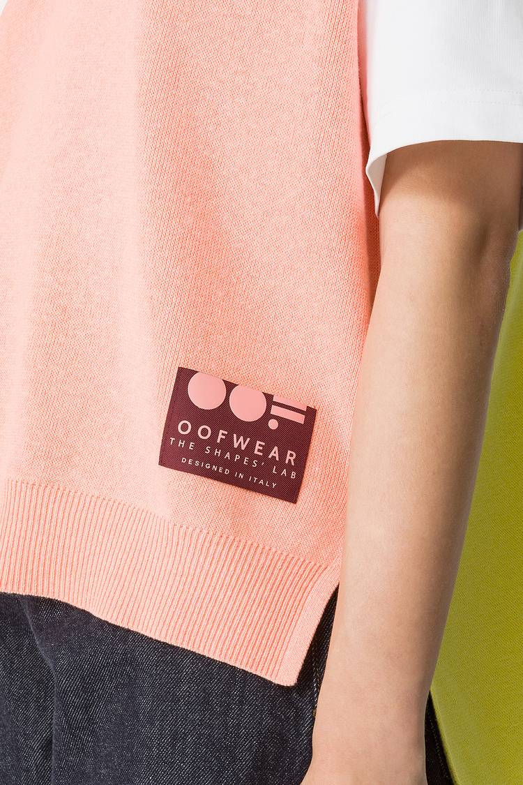Oof Wear GILET COLORATO IN COTONE 4057 - PESCA/LIME Shopping Online